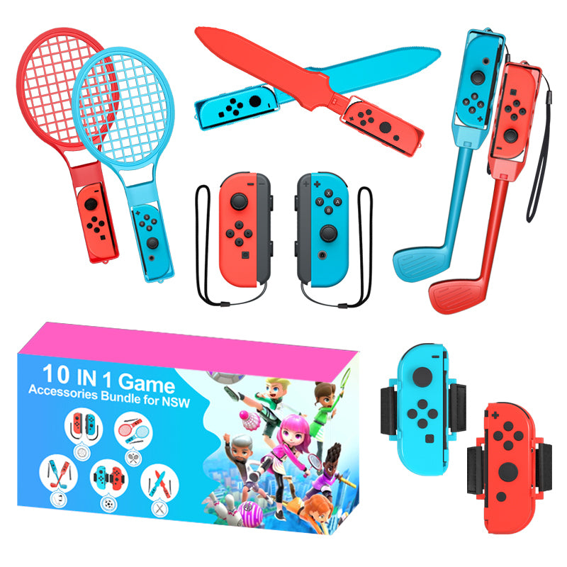 Nintendo Switch Sports 10-in-1 Family Accessory Pack - Red and Blue - OUTLET_1