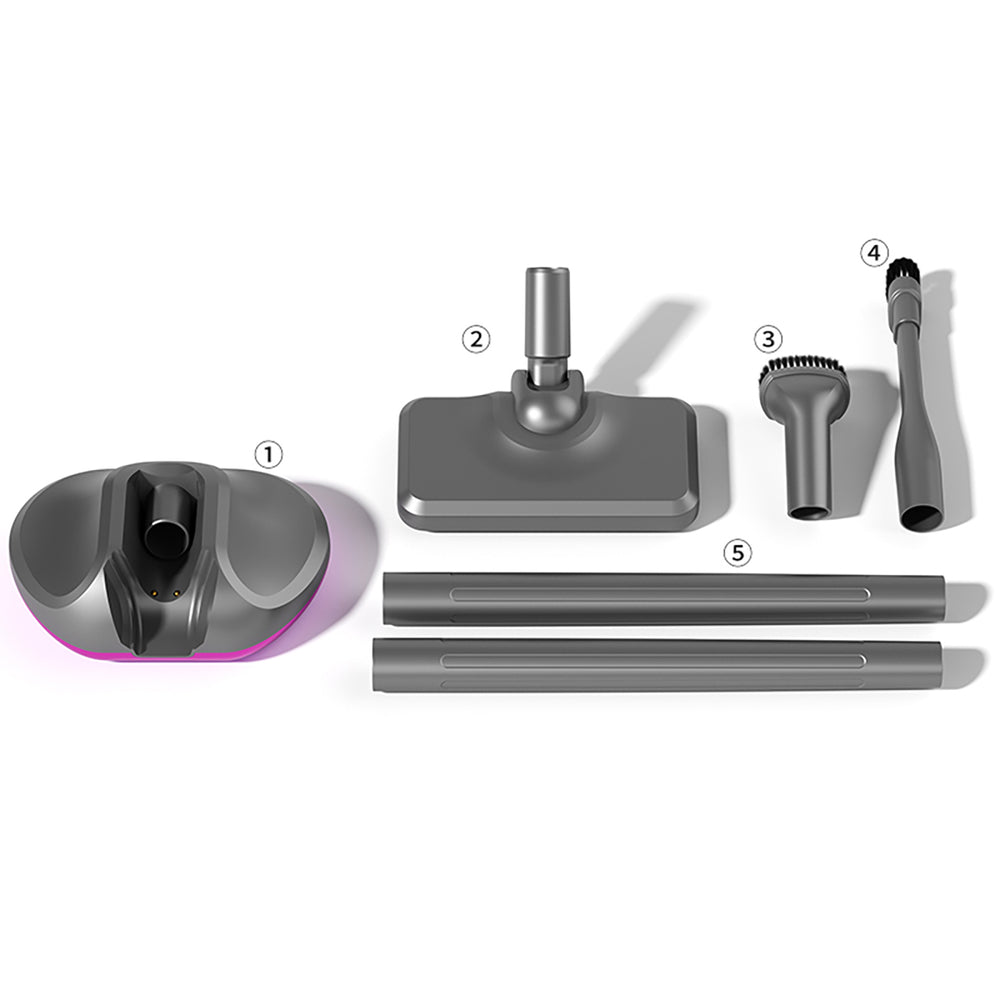 4-in-1 Vertical Handheld Vacuum Cleaner with Dust Mite Removal Brush - Gray_9