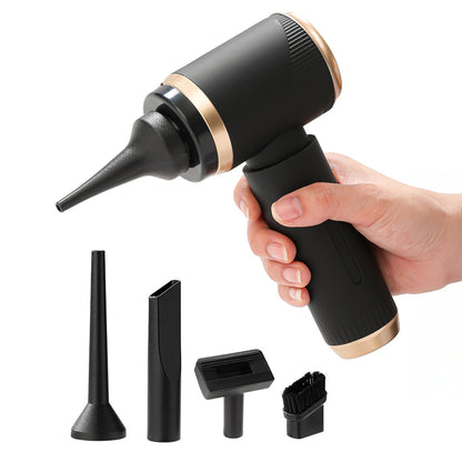 Mini Foldable Handheld Car Vacuum Cleaner with Blower Function - Black_0