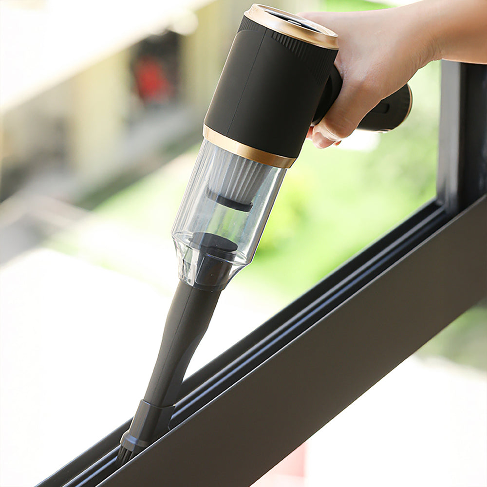 Mini Foldable Handheld Car Vacuum Cleaner with Blower Function - Black_8
