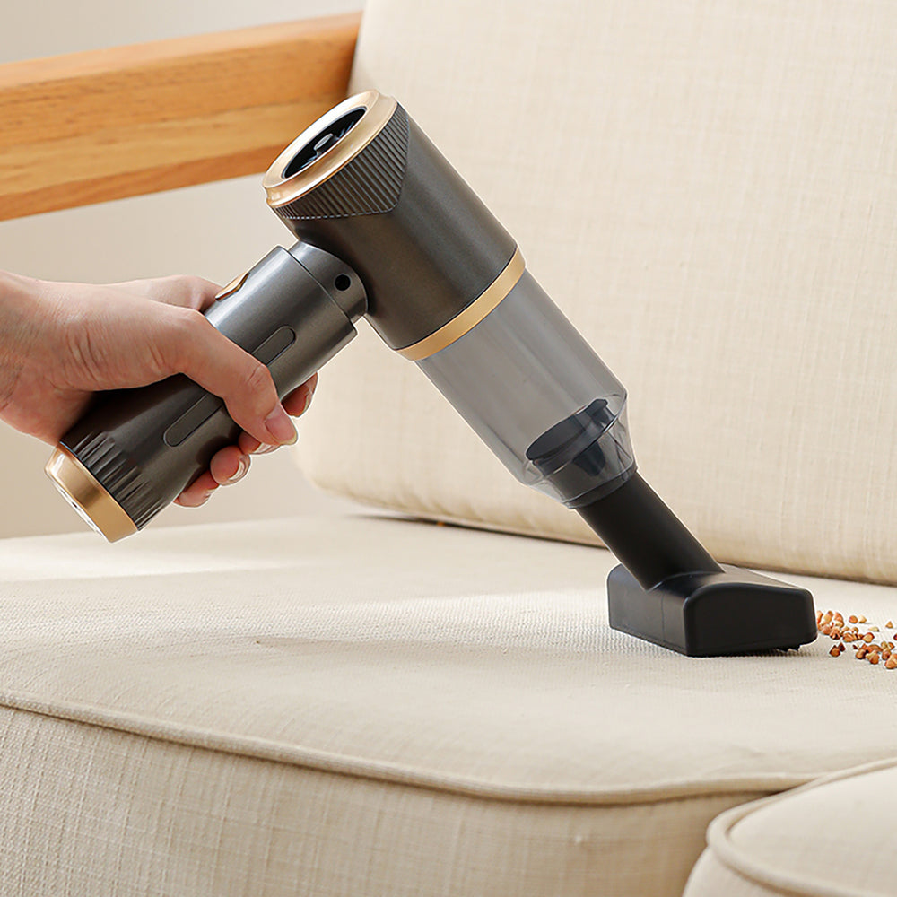 Mini Foldable Handheld Car Vacuum Cleaner with Blower Function - Black_10