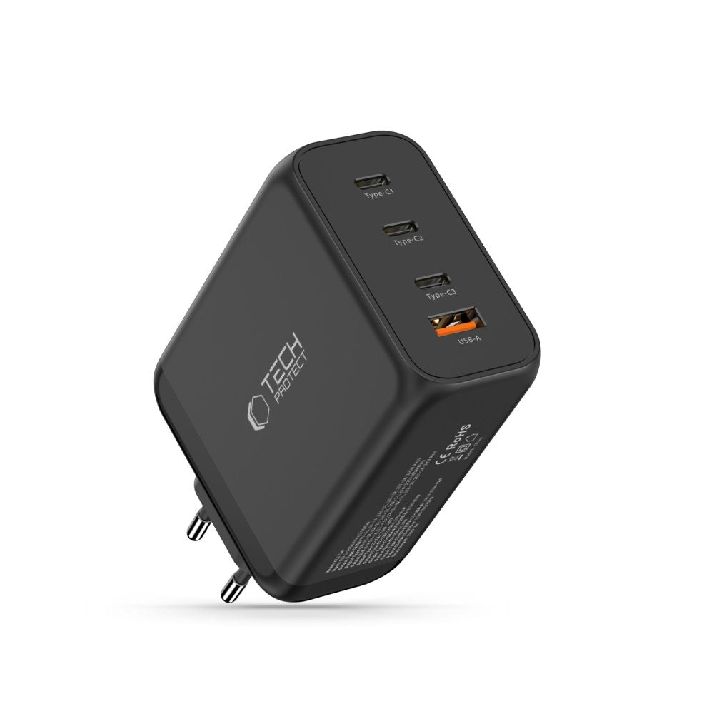 Tech-Protect NC200W-GaN 4-Port 200W Wall Charger - Black_1