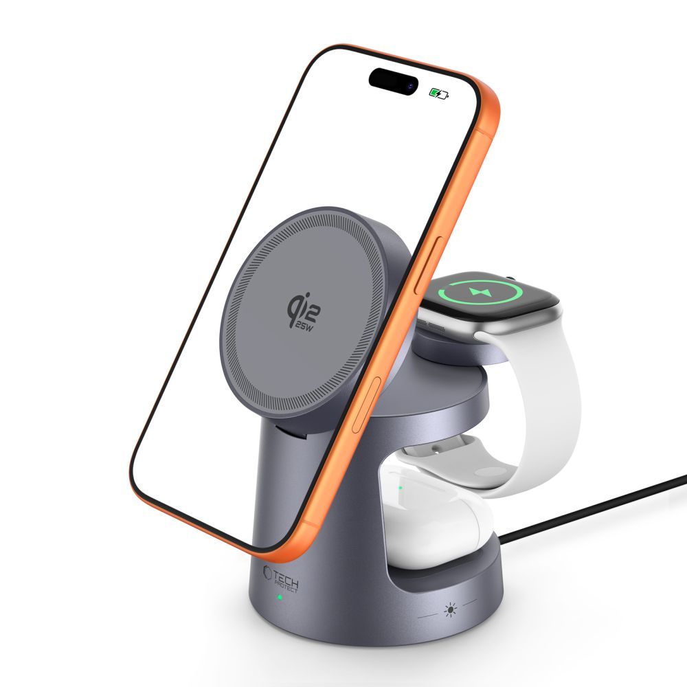 Tech-Protect QI2.2-25W-A48 3in1 Magnetic Wireless Charger - Navy Blue_1