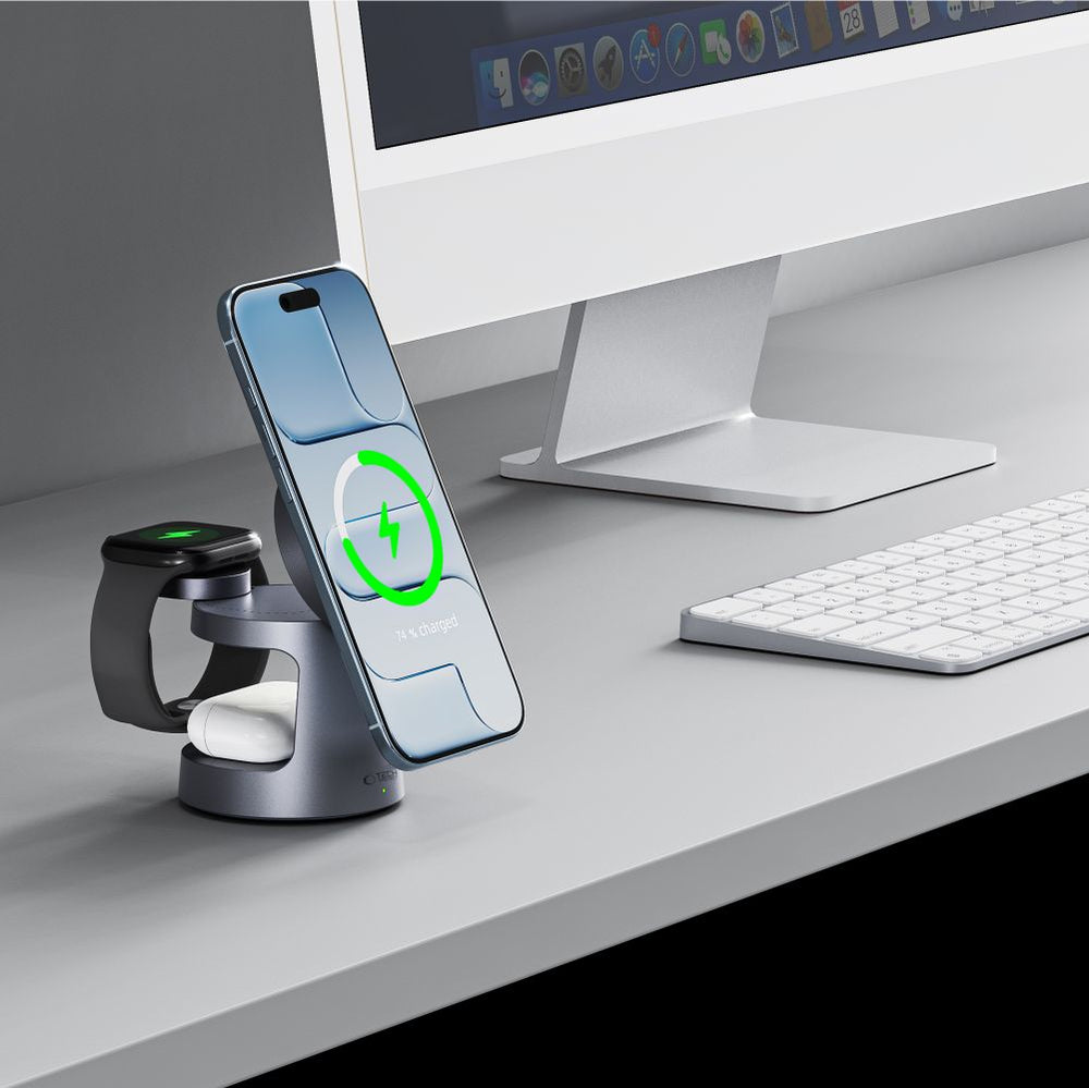 Tech-Protect QI2.2-25W-A48 3in1 Magnetic Wireless Charger - Navy Blue_8
