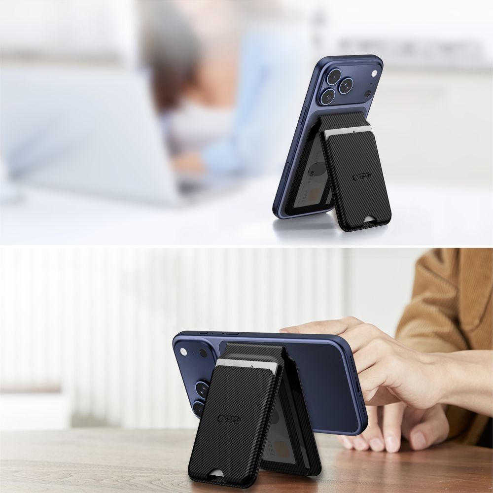 Tech-Protect MagWallet Stand MagSafe Magnetic Phone Wallet - Black_2