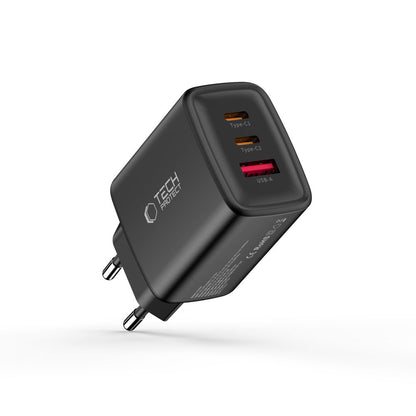 Tech-Protect NCA65W-GAN 3-Port 65W Wall Charger - Black_1