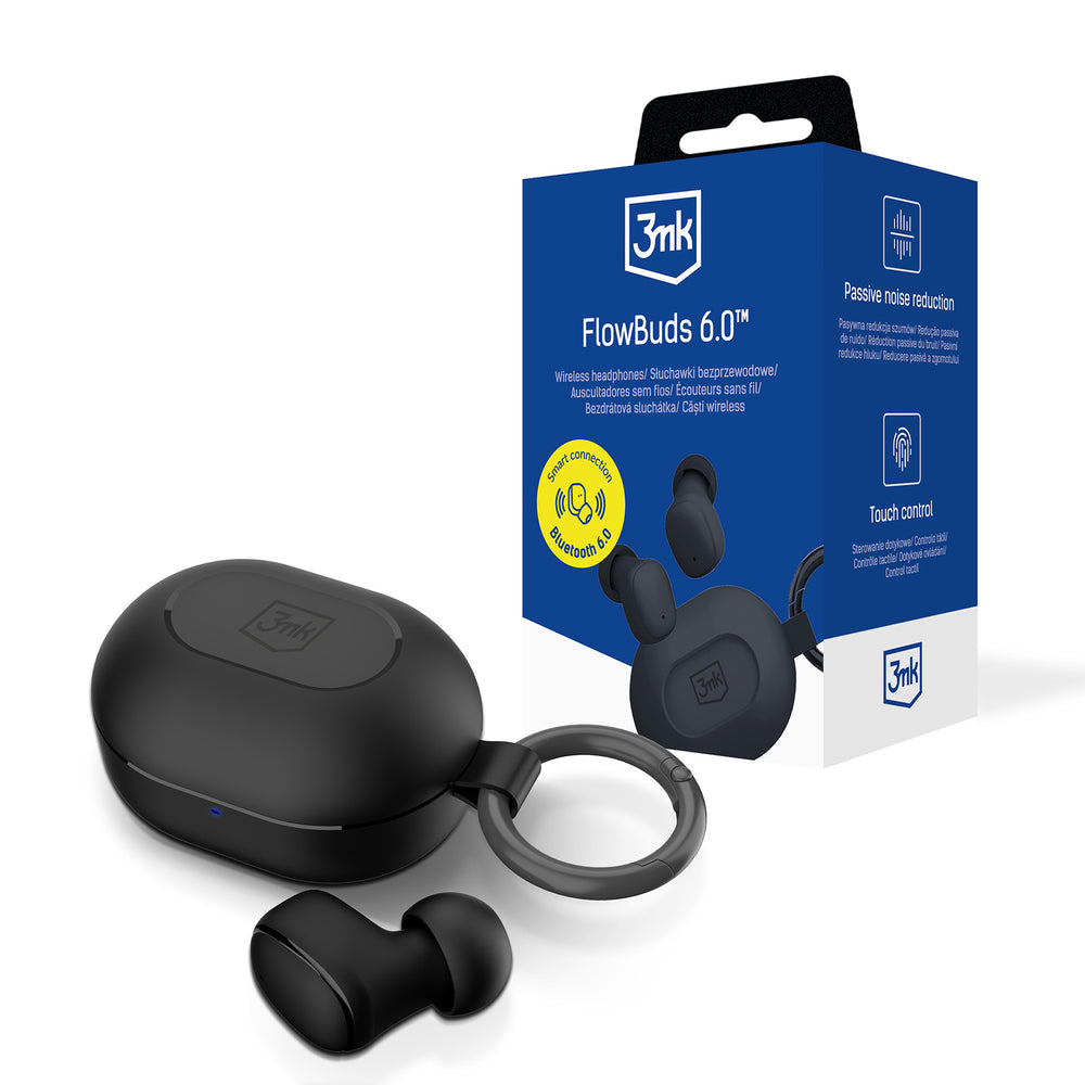 TWS 3mk FlowBuds 6.0 Wireless Headphones - Black_0