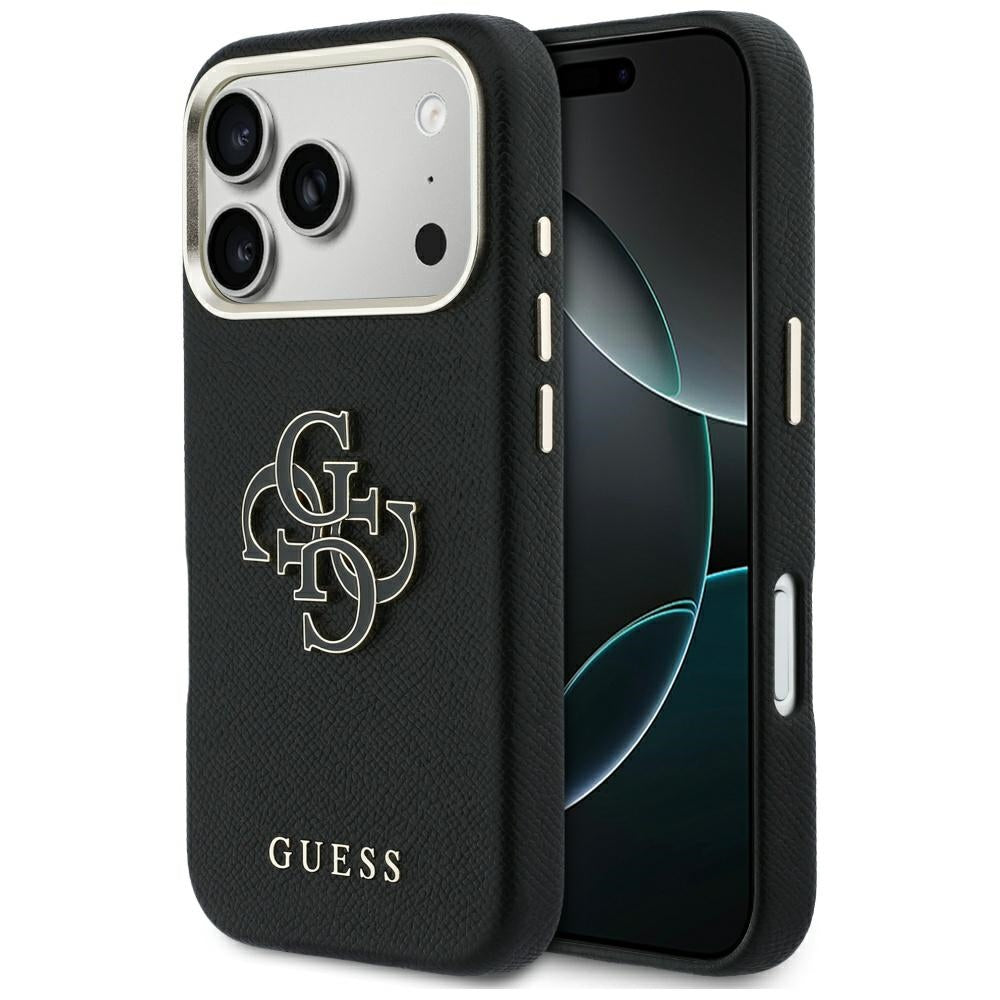 Guess FW Resin Logo Case for iPhone 17 Pro - Black_0