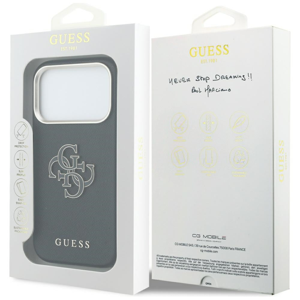 Guess FW Resin Logo Case for iPhone 17 Pro - Black_7