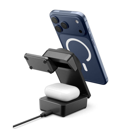 Wireless Charger Spigen EF323MQ Essential 3in1, 25W, Black ACH10398 _2
