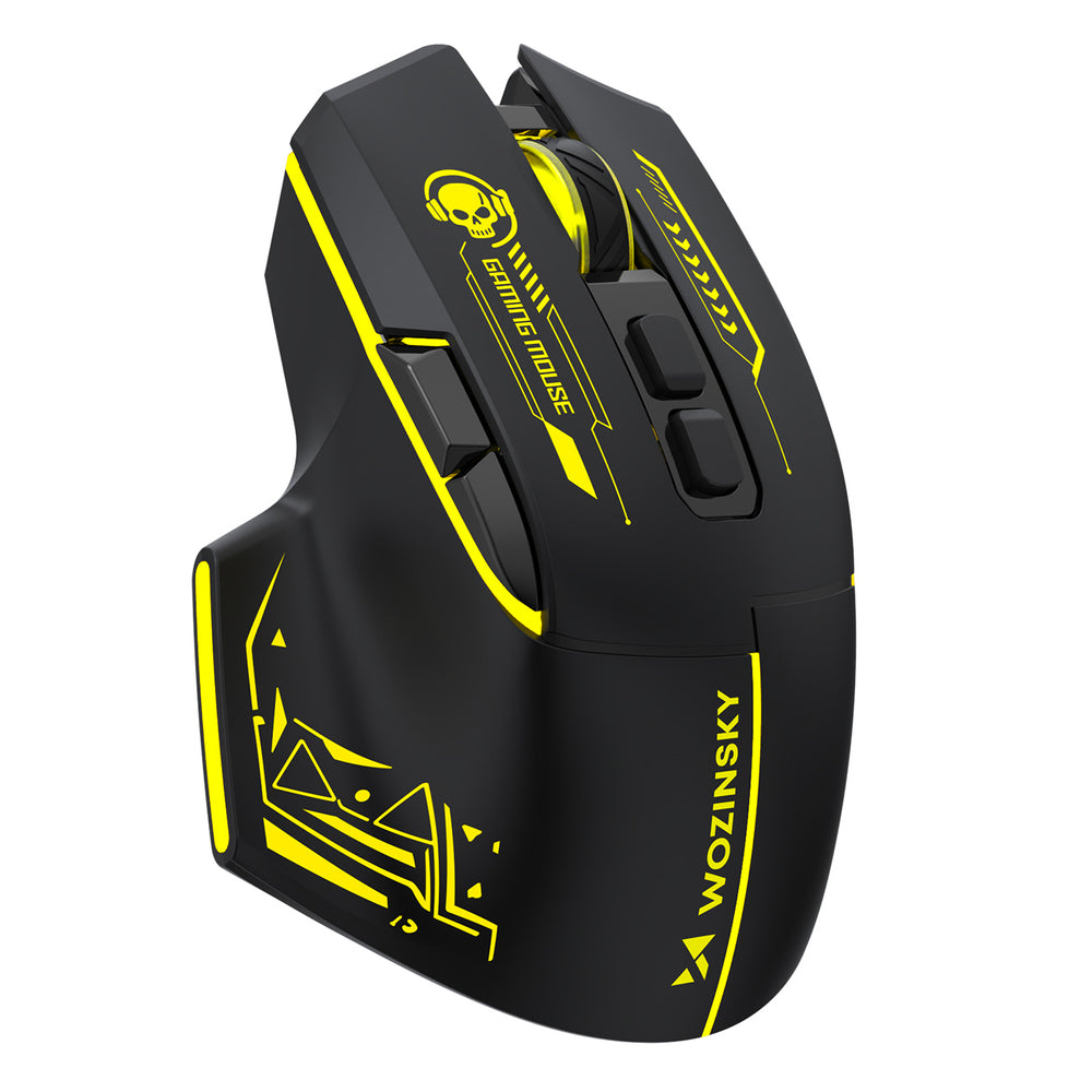 Wozinsky WMGB-1181 Wireless Optical Gaming Mouse 3200 DPI with Built-in Battery and Backlight - Black and Yellow_0