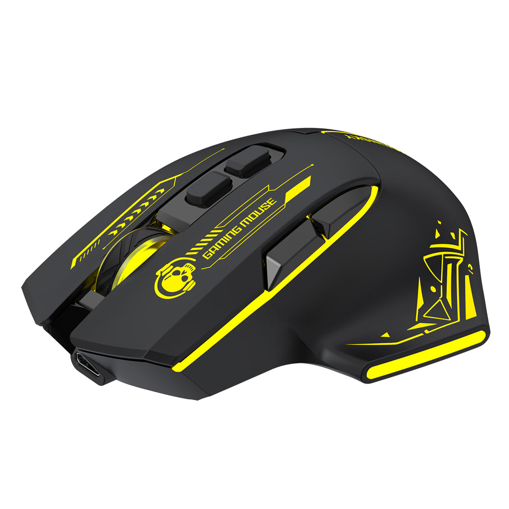 Wozinsky WMGB-1181 Wireless Optical Gaming Mouse 3200 DPI with Built-in Battery and Backlight - Black and Yellow_1