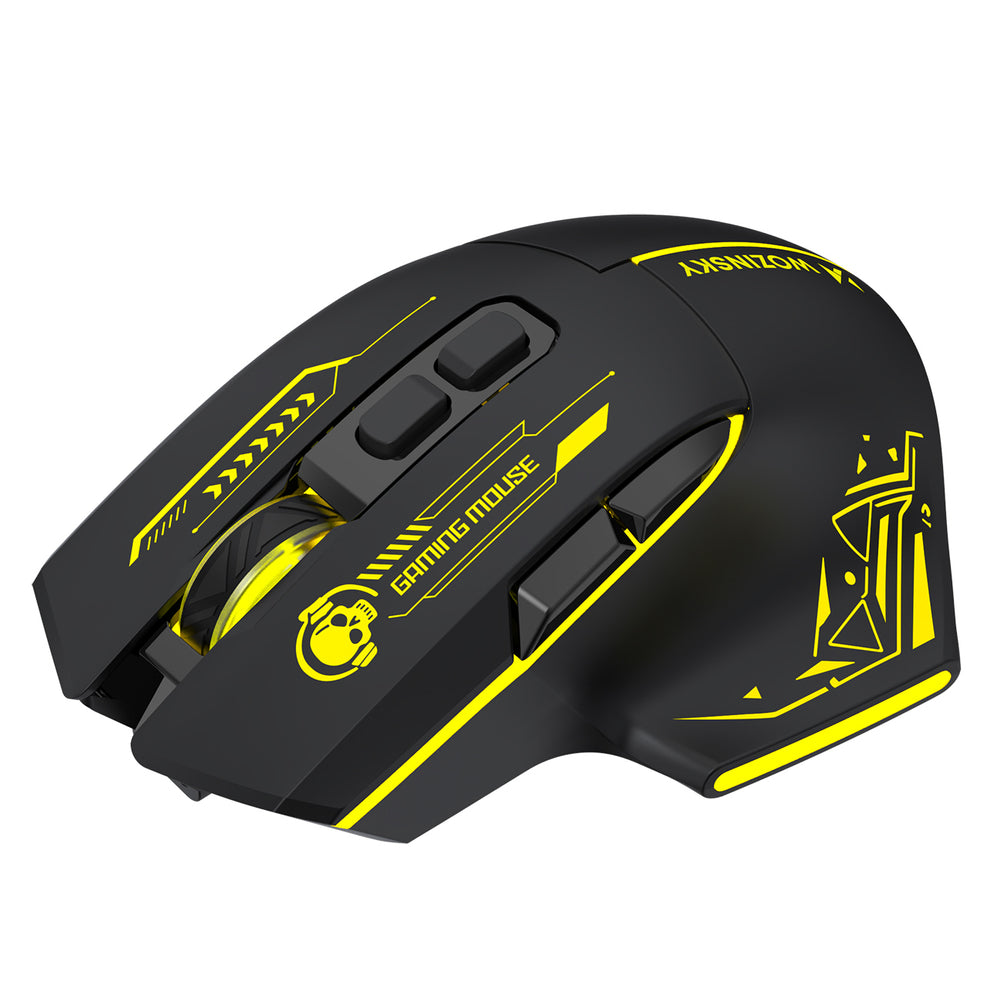 Wozinsky WMGB-1181 Wireless Optical Gaming Mouse 3200 DPI with Built-in Battery and Backlight - Black and Yellow_2