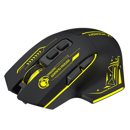 Wozinsky WMGB-1181 Wireless Optical Gaming Mouse 3200 DPI with Built-in Battery and Backlight - Black and Yellow_2