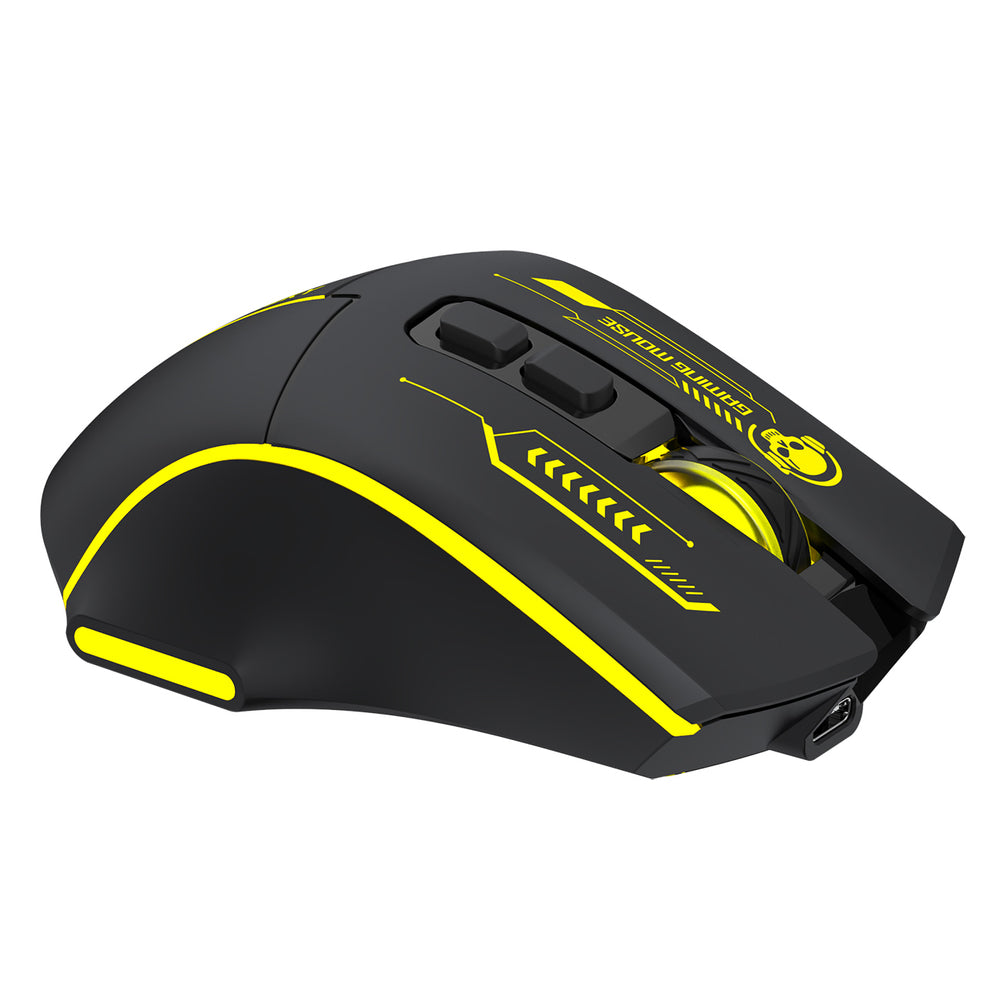 Wozinsky WMGB-1181 Wireless Optical Gaming Mouse 3200 DPI with Built-in Battery and Backlight - Black and Yellow_3