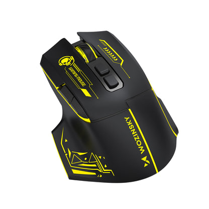 Wozinsky WMGB-1181 Wireless Optical Gaming Mouse 3200 DPI with Built-in Battery and Backlight - Black and Yellow_5