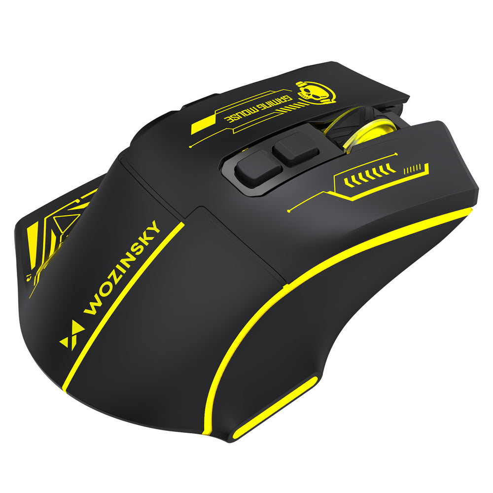 Wozinsky WMGB-1181 Wireless Optical Gaming Mouse 3200 DPI with Built-in Battery and Backlight - Black and Yellow_6