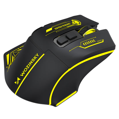 Wozinsky WMGB-1181 Wireless Optical Gaming Mouse 3200 DPI with Built-in Battery and Backlight - Black and Yellow_6