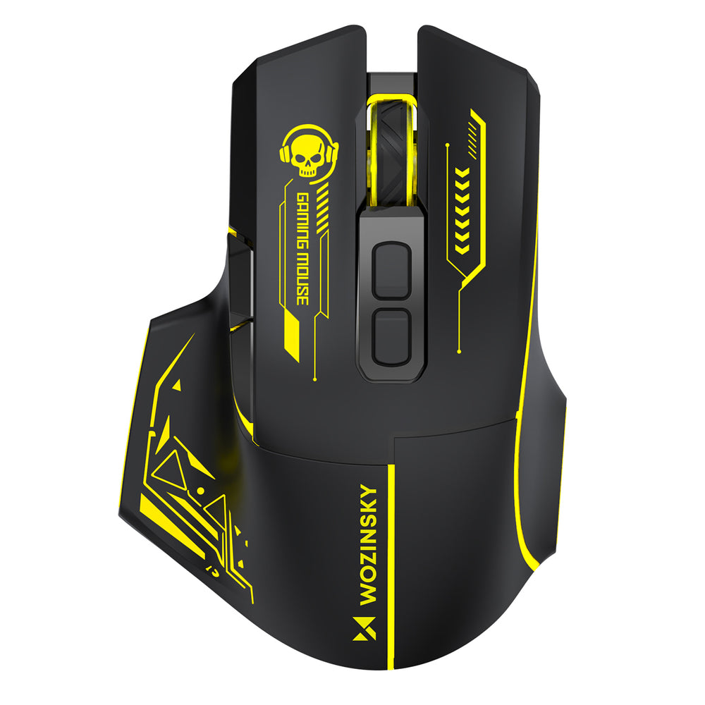 Wozinsky WMGB-1181 Wireless Optical Gaming Mouse 3200 DPI with Built-in Battery and Backlight - Black and Yellow_7