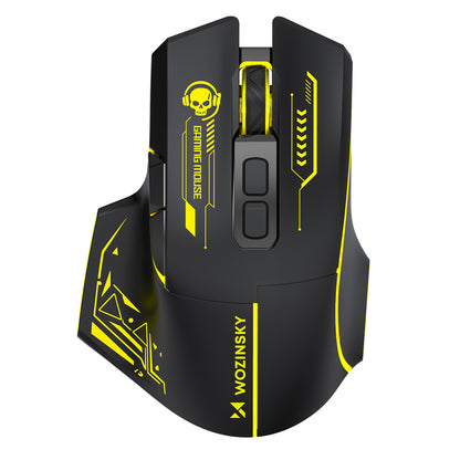 Wozinsky WMGB-1181 Wireless Optical Gaming Mouse 3200 DPI with Built-in Battery and Backlight - Black and Yellow_7