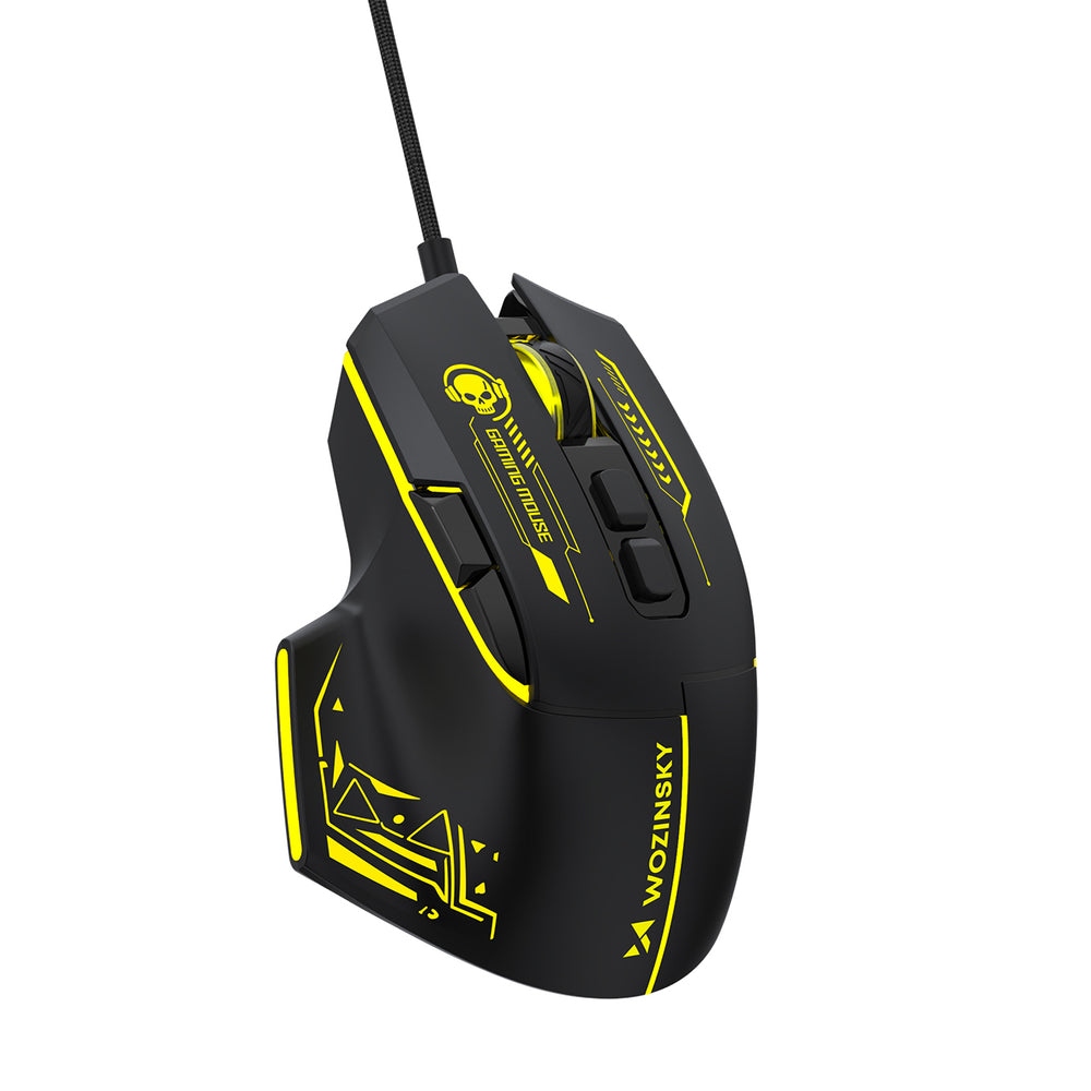Wozinsky WMGK-1181W Wired Optical Gaming Mouse 7200 DPI with Backlight - Black and Yellow_0
