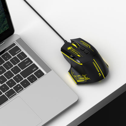 Wozinsky WMGK-1181W Wired Optical Gaming Mouse 7200 DPI with Backlight - Black and Yellow_10