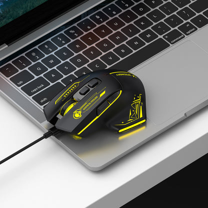 Wozinsky WMGK-1181W Wired Optical Gaming Mouse 7200 DPI with Backlight - Black and Yellow_11