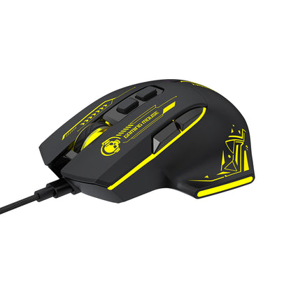 Wozinsky WMGK-1181W Wired Optical Gaming Mouse 7200 DPI with Backlight - Black and Yellow_1