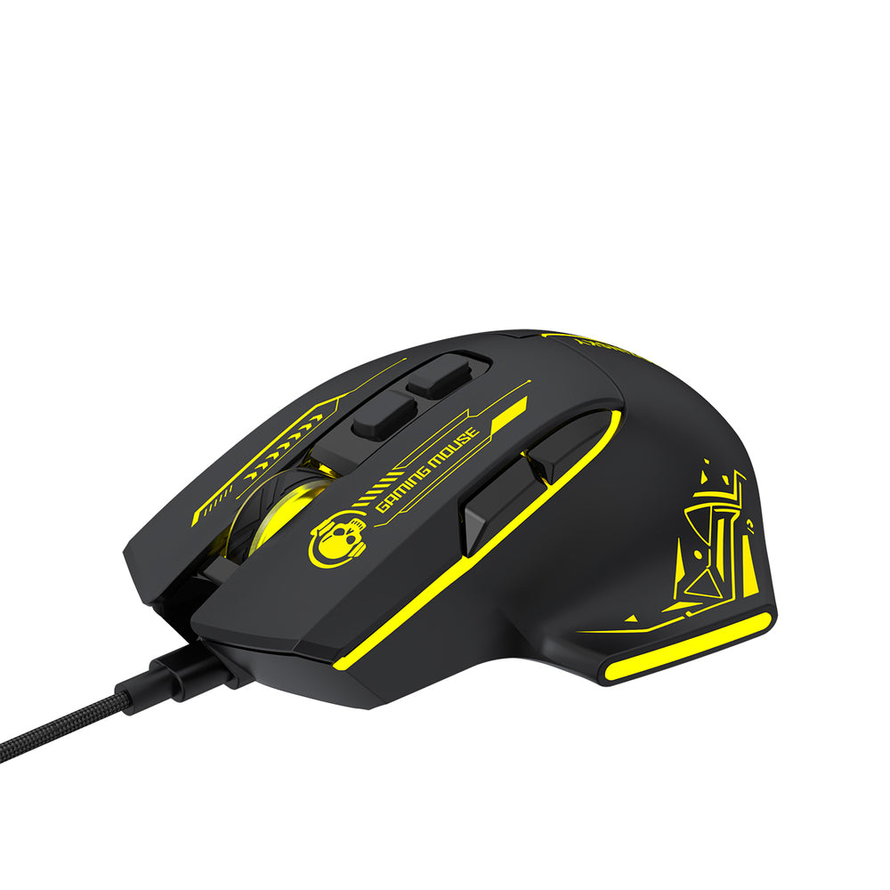 Wozinsky WMGK-1181W Wired Optical Gaming Mouse 7200 DPI with Backlight - Black and Yellow_2