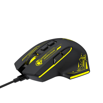 Wozinsky WMGK-1181W Wired Optical Gaming Mouse 7200 DPI with Backlight - Black and Yellow_2