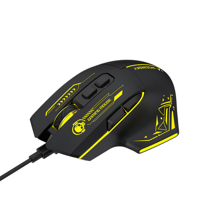 Wozinsky WMGK-1181W Wired Optical Gaming Mouse 7200 DPI with Backlight - Black and Yellow_3