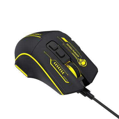 Wozinsky WMGK-1181W Wired Optical Gaming Mouse 7200 DPI with Backlight - Black and Yellow_5