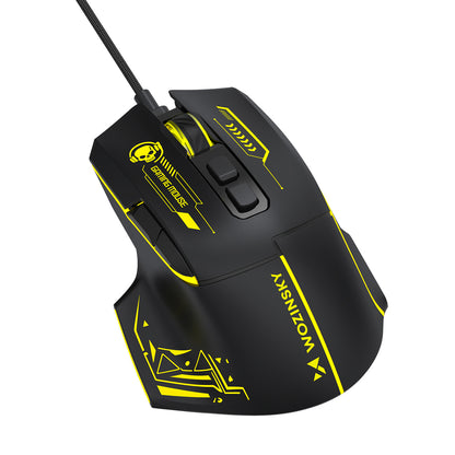Wozinsky WMGK-1181W Wired Optical Gaming Mouse 7200 DPI with Backlight - Black and Yellow_6