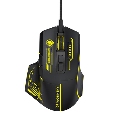 Wozinsky WMGK-1181W Wired Optical Gaming Mouse 7200 DPI with Backlight - Black and Yellow_8