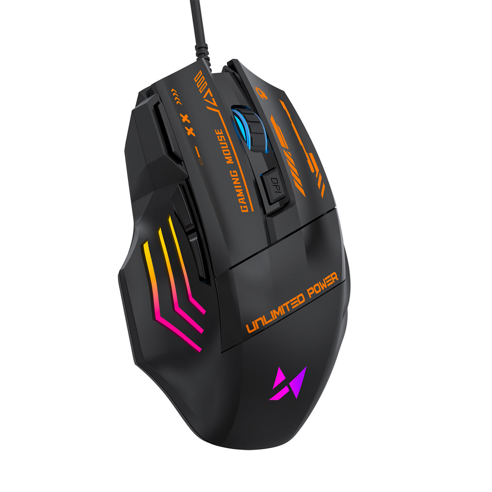 Wozinsky WMGK-1179W Wired Optical Gaming Mouse 7200 DPI with Backlight - Black_0
