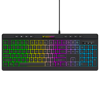 Wozinsky WKG-1044 Wired Backlit Membrane Gaming Keyboard - Black_0