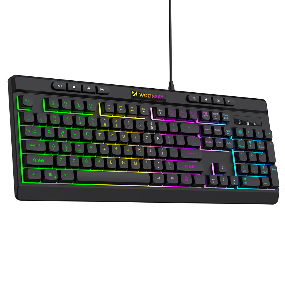 Wozinsky WKG-1044 Wired Backlit Membrane Gaming Keyboard - Black_1