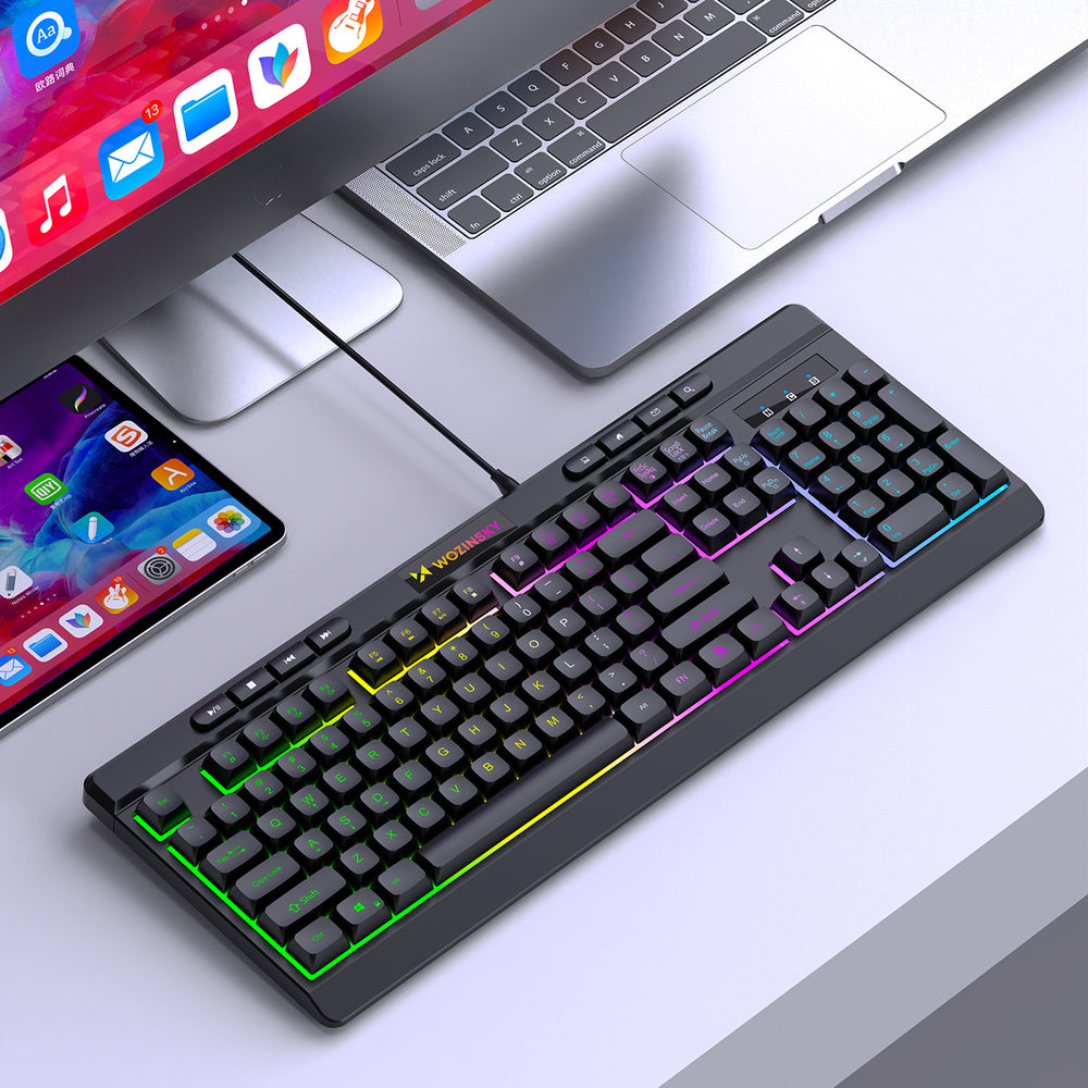 Wozinsky WKG-1044 Wired Backlit Membrane Gaming Keyboard - Black_8