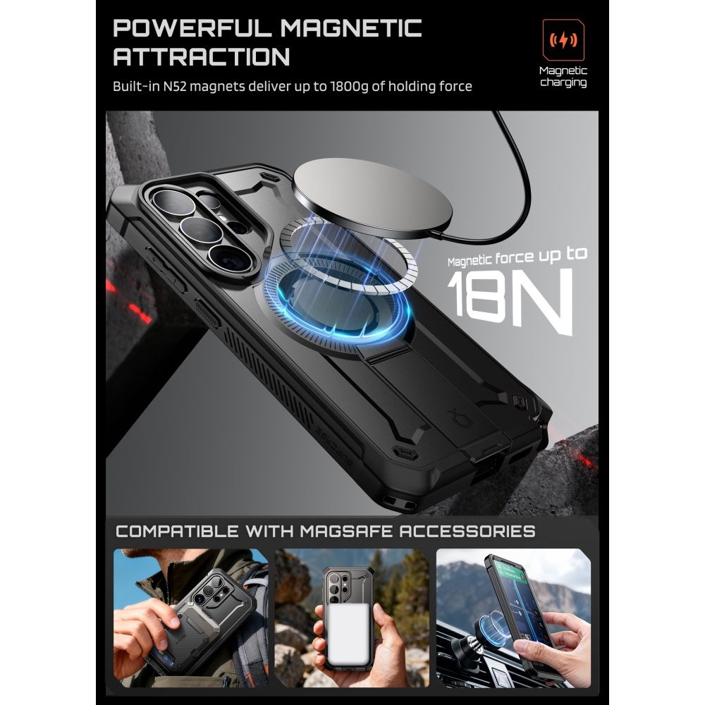 Supcase Unicorn Beetle Pro Mag MagSafe 2-set Case for Samsung Galaxy S26 Ultra - Black_3