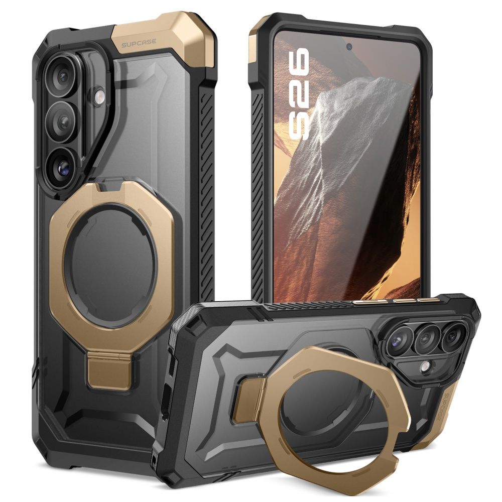 Supcase UB Grip Mag MagSafe Case for Samsung Galaxy S26 - Black and Brown_0