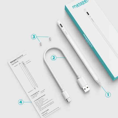 Pencil Metapen A8 for Apple iPad, Active Version, White ME-APP152 _1