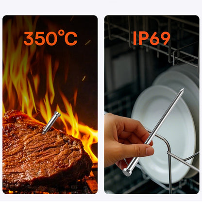 Meatmeet S Pro Kitchen Thermometer with Bluetooth App for Grill, Oven, Smoker - Gray_1