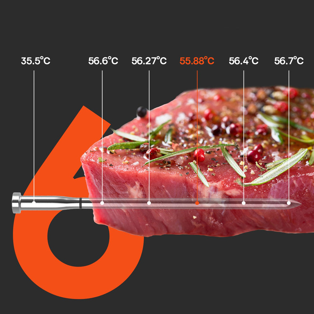 Meatmeet S Pro Kitchen Thermometer with Bluetooth App for Grill, Oven, Smoker - Gray_2