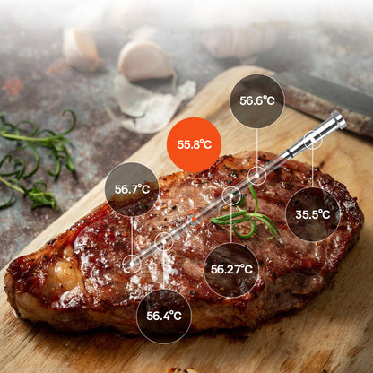Meatmeet S Pro Kitchen Thermometer with Bluetooth App for Grill, Oven, Smoker - Gray_5