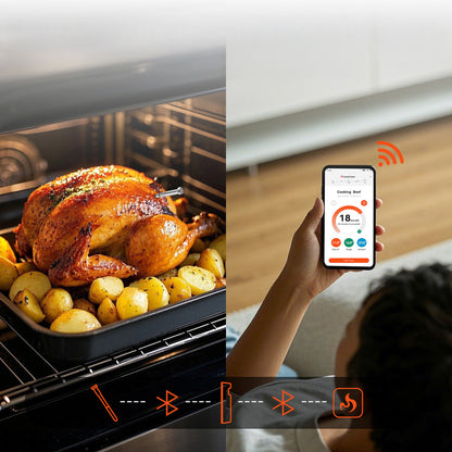 Meatmeet S Pro Kitchen Thermometer with Bluetooth App for Grill, Oven, Smoker - Gray_7