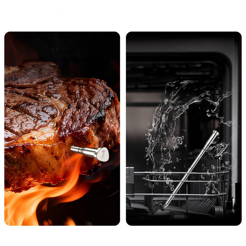 Meatmeet X Pro Kitchen Thermometer with Bluetooth/WiFi App for Grill, Oven, Smoker - Black_2