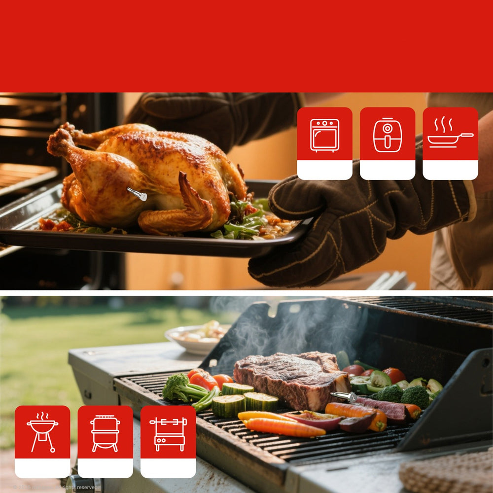 Meatmeet X Pro Kitchen Thermometer with Bluetooth/WiFi App for Grill, Oven, Smoker - Black_5