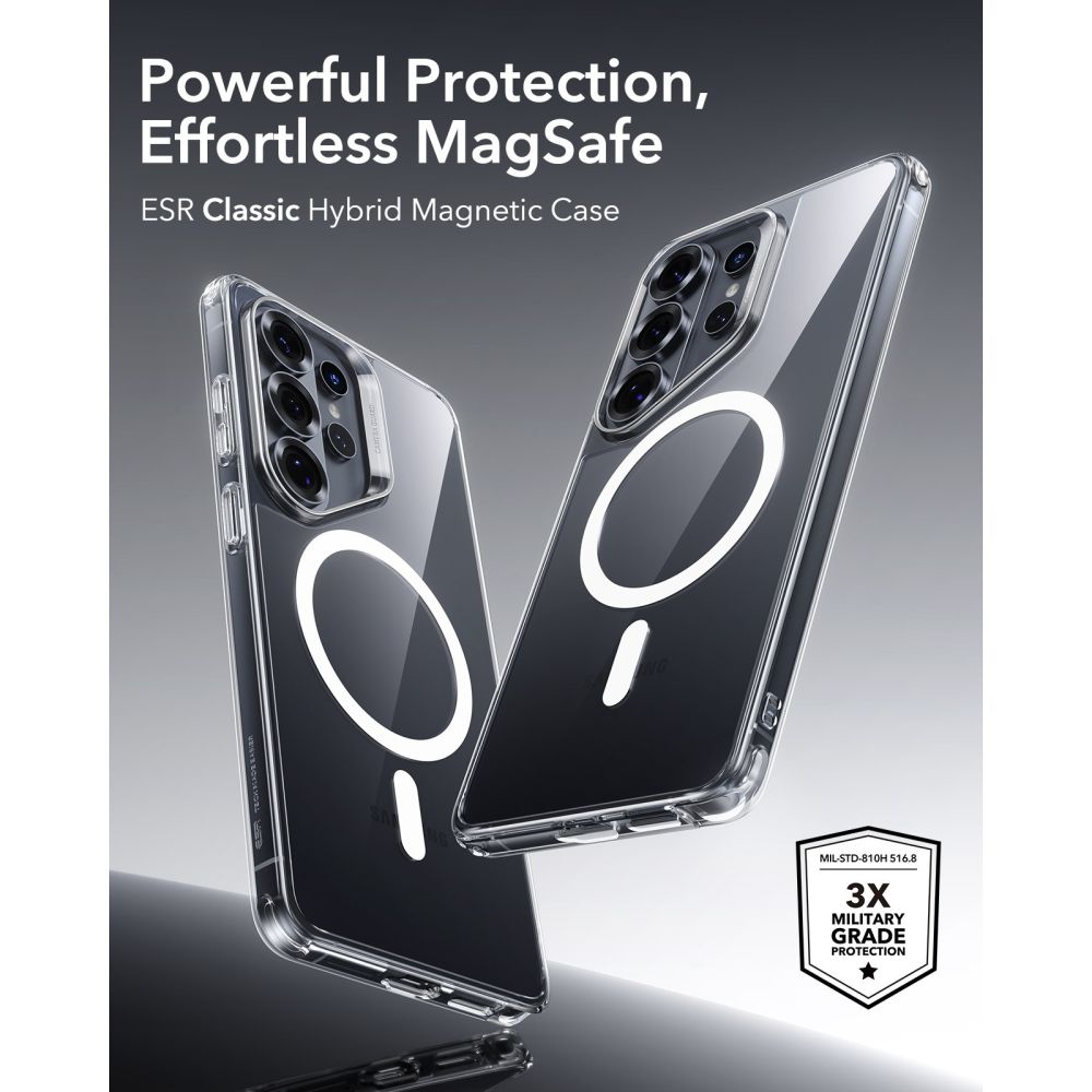 ESR Classic Hybrid MagSafe Case for Samsung Galaxy S26 Ultra - Transparent_4