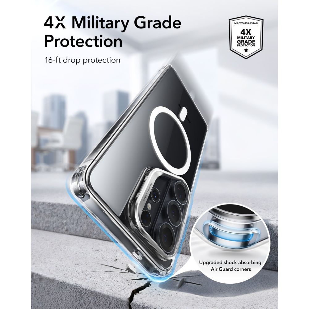 ESR Classic Hybrid Kickstand MagSafe Case for Samsung Galaxy S26 Ultra - Clear_4
