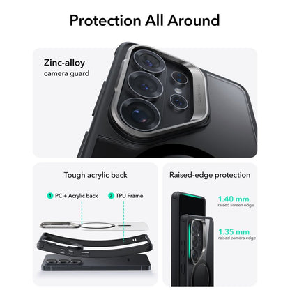 ESR Classic Hybrid Kickstand MagSafe Case for Samsung Galaxy S26 Ultra - Clear Black_1